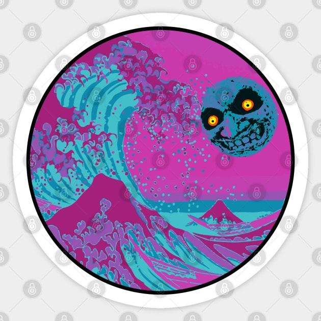 Great Wave Moon Sticker by Rickster07